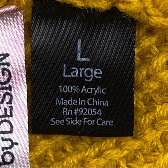 Love By Design Long Sleeves Lace-Up Back Sweater Color Gold Size Large - Picture 6 of 8